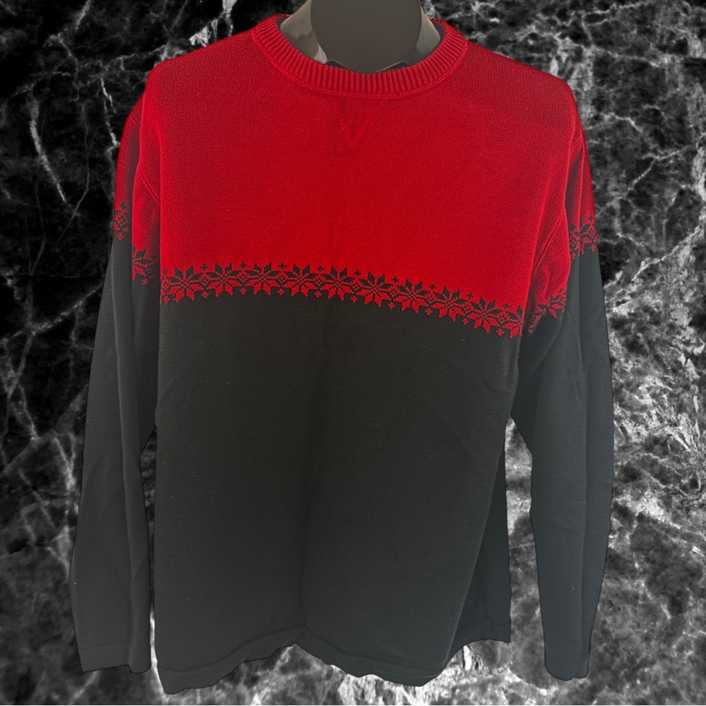 Snowflake Geometrical Color Block Sweater - image 4